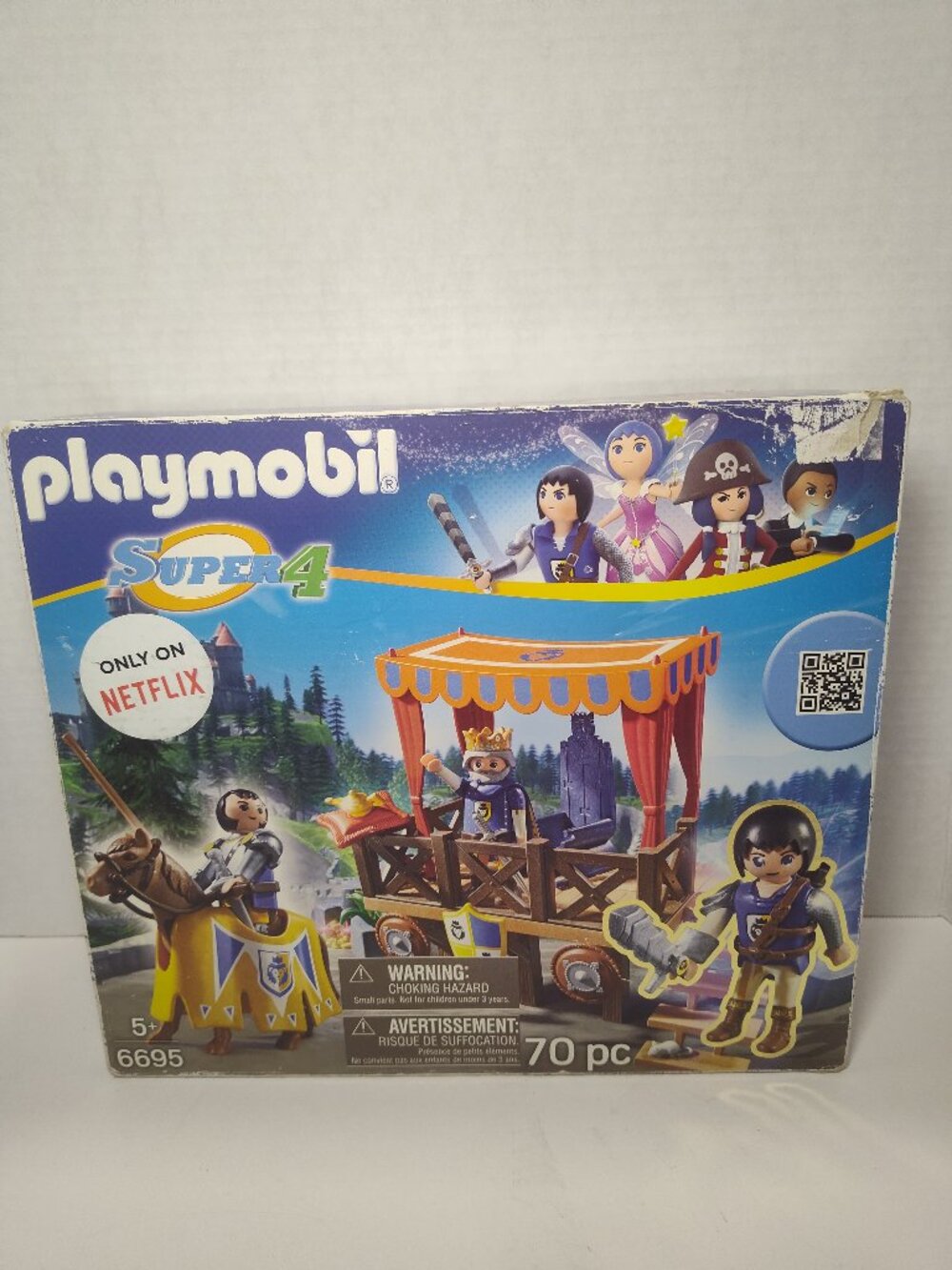 PLAYMOBIL 6695 Super 4 Royal Tribune 70 Pc Complete Open Box w/ Manual